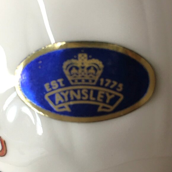 Vintage AYNSLEY "Pembroke" English Fine Bone China Suage & Creamer Set - Picture 5 of 16